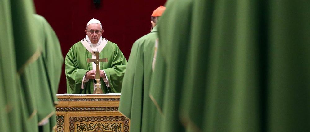Papst Franziskus bei seiner Rede zum Vatikan-Gipfel zu Missbrauch in der katholischen Kirche