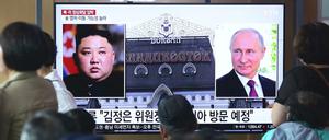 Bericht über das geplanten Gipfeltreffen von Kim und Putin im südkoreanischen Fernsehen 