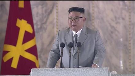 Bisweilen emotional: Nordkoreas Machthaber Kim Jong Un bei seiner nächtlichen Rede