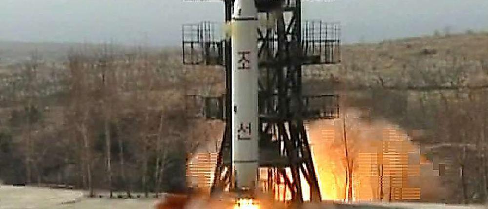 Start einer nordkoreanischen Rakete