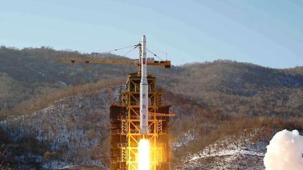 Ein Raketentest in Nordkorea - die USA verstärken nun ihre Abwehr.