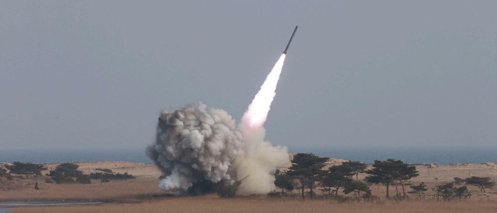 Die Spannungen zwischen Nord- und Südkorea haben wegen der nordkoreanischen Raketentests in den vergangenen Monaten stark zugenommen. 