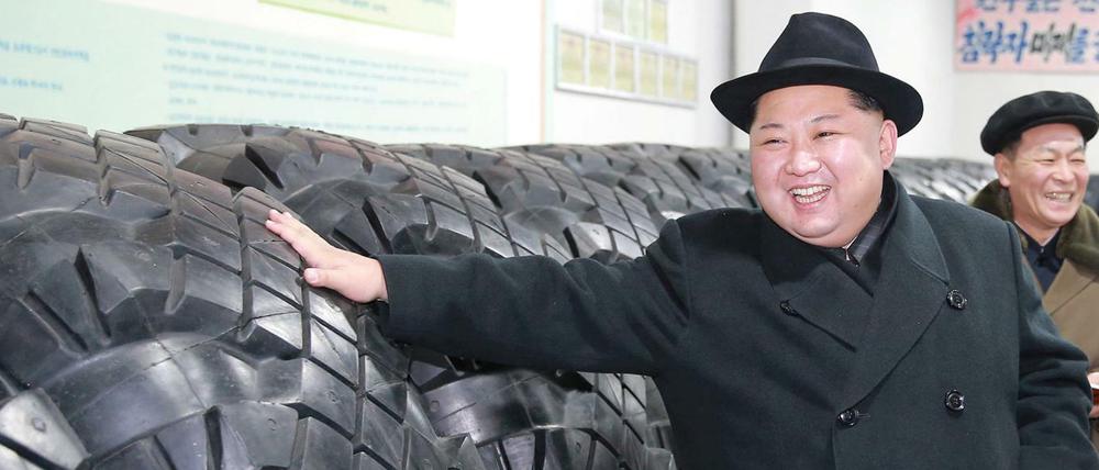 Freut sich auch über Reifen. Nordkoreas Staatschef Kim-Jong-un.