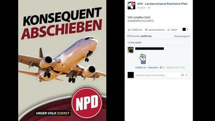 Das Plakat der NPD Rheinland-Pfalz erheitert die Sozialen Netzwerke.