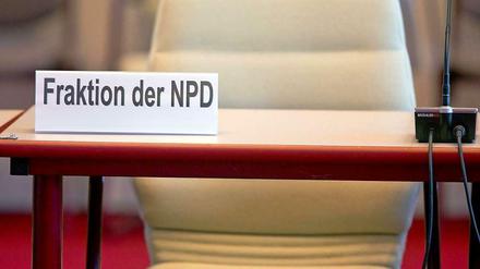 Die NPD ist nur noch in einem Landesparlament vertreten, in Mecklenburg-Vorpommern. In Sachsen dagegen scheiterte die rechtsxtreme Partei an der Fünf-Prozent-Hürde. 