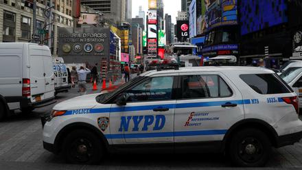 Absperrung der New Yorker Polizei am Times Square