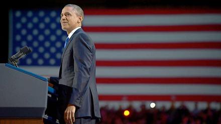 "The best is yet to come" ("Das Beste kommt noch") verspricht der wiedergewählte Obama in seiner Siegesrede. Er bedankt sich bei seinen Unterstützern und allen Wählern. 