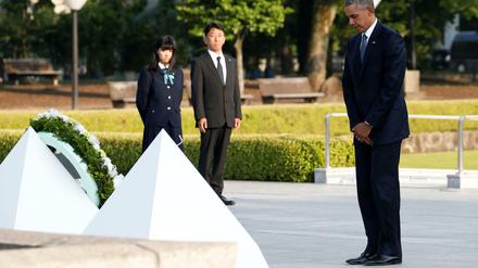 US-Präsident Barack Obama bei seinem historischen Besuch im Mai 2016 in Hiroshima. 