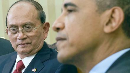Historisches Zusammentreffen: Thein Sein und Barack Obama. 