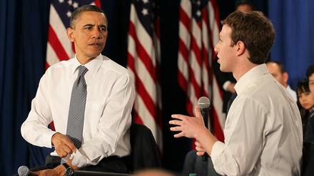 Barack Obama und Mark Zuckerberg.