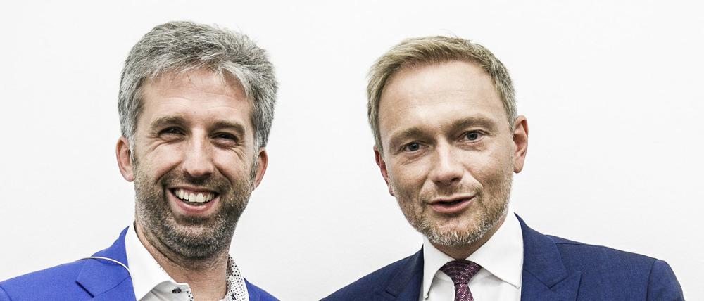 Grün-gelbe Freundschaft: Thüringen Oberbürgermeister Boris Palmer und FDP-Chef Christian Lindner.