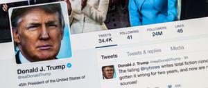 Der offizielle Twitter-Account von Donald Trump.