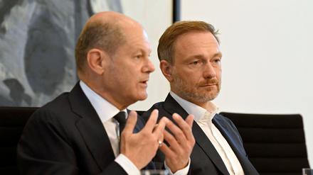 Reicht das? Kanzler Olaf Scholz (SPD) mit Finanzminister Christian Lindner (FDP).