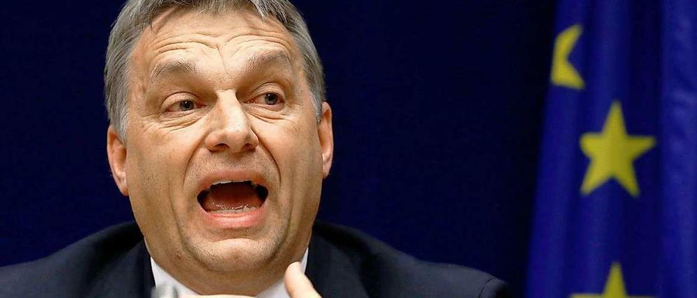 Ärger mit Brüssel. Ungarns Regierungschef Viktor Orban von der rechtskonservativen Fidesz-Partei