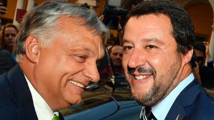 Matteo Salvini (rechts) und Viktor Orban