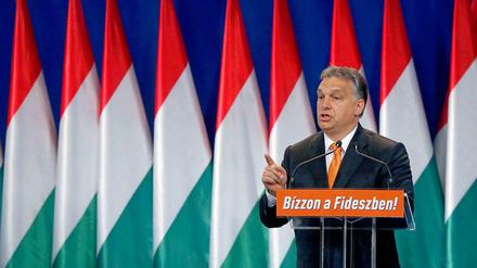 Vertraue Fidesz heißt es auf dem Schild am Mikrofon. Ungarns Präsident Viktor Orban hat bei den Kommunalwahlen für seine Regierungspartei um Stimmen geworben. Unter seiner Regierung ist es für die Zivilgesellschaft schwer geworden, überhaupt noch etwas zu erreichen. 