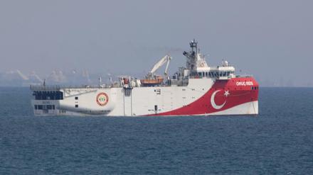 Das türkische Forschungsschiff Oruc Reis im Mittelmeer