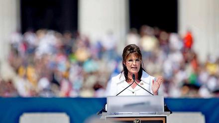 Sarah Palin, ehemalige Vize-Präsidentschaftskandidatin der Republikaner, sprach bei der Demonstration.