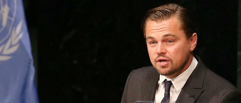 Leonardo DiCaprio - Schauspieler mit ethischer Mission., Hier beim Umweltgipfel in Paris 2016