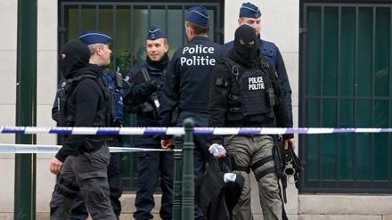 Polizei in der belgischen Hauptstadt Brüssel.