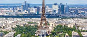Der Eiffelturm, Wahrzeichen von Paris.
