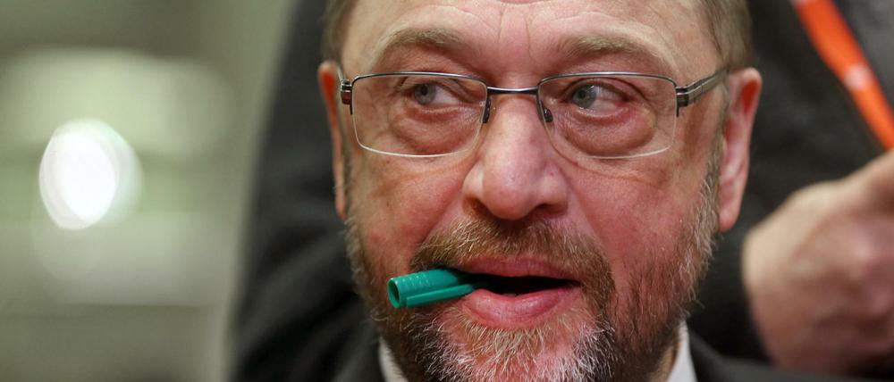 Kanzlerkandidat Martin Schulz (SPD) beim Parteitag der Bocholter SPD in Bocholt (Nordrhein-Westfalen).