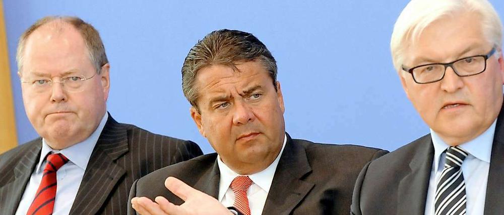 Peer Steinbrück, Sigmar Gabriel oder Frank-Walter Steinmeier: Wer macht das Rennen für die SPD-Kanzlerkandidatur?