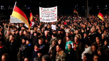 15.000 Demonstranten folgten am Montag in Dresden dem Aufruf von "Pegida".
