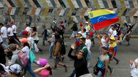 Protest gegen Venezuelas Präsident Maduro in Caracas