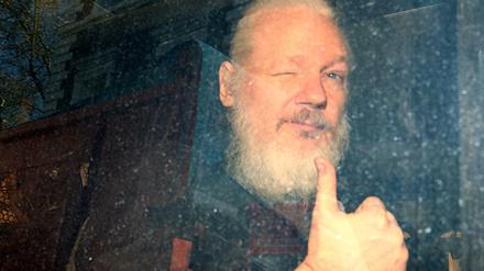 Julian Assange nach seiner Verhaftung in London im April 2019.
