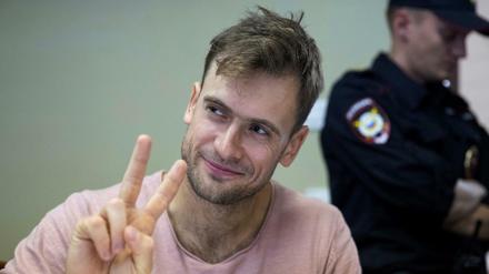 Pjotr Wersilow, ein Mitglied der russischen Polit-Punk-Band Pussy Riot.