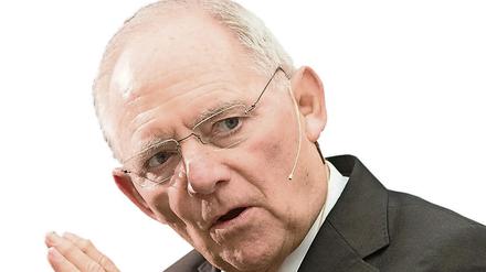 Bundesfinanzminister Wolfgang Schäuble (CDU) würdigte auch die Rolle der Kanzlerin in der Flüchtlingskrise.