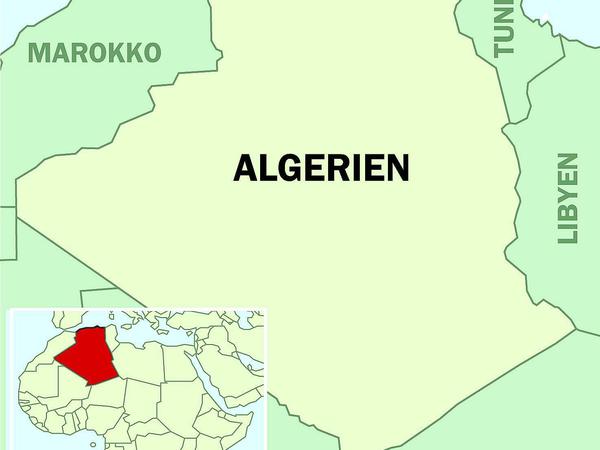 Algerien auf der Landkarte.