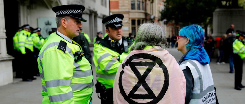 Extinction Rebellion-Aktivisten protestieren in London.
