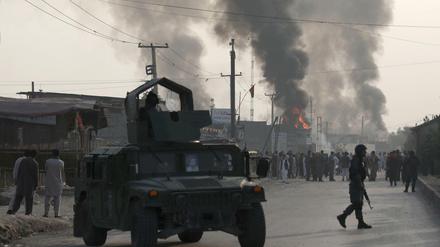 Der Explosionsort in Kabul, Afghanistan