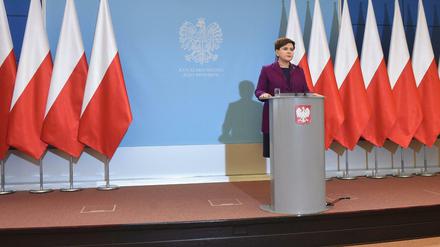 Die nationalkonservative polnische Regierungschefin Beata Szydl.