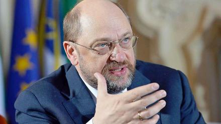 Der Spitzenkandidat der Sozialdemokraten für die Europawahl, Martin Schulz (SPD).