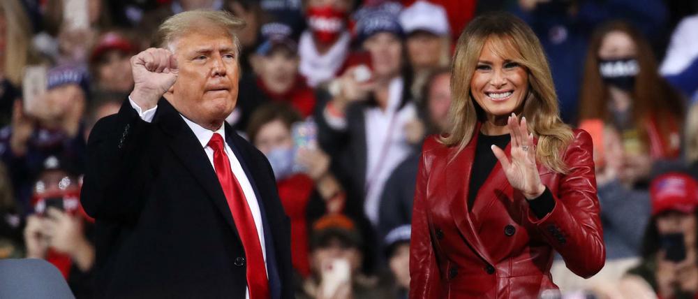 Donald Trump und seine Frau Melania in Georgia.
