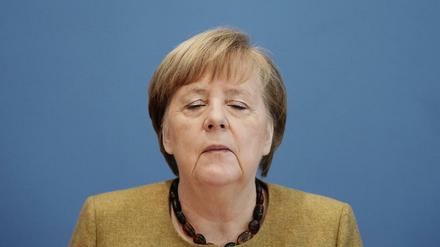 Bundeskanzlerin Angela Merkel (CDU) spricht bei einer Pressekonferenz zur Corona-Situation in Deutschland (Archivbild).