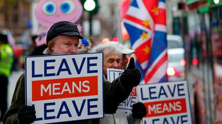 Brexit-Befürworter in London 
