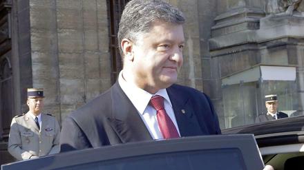 Auf der Suche nach Hilfe im Westen. Der ukrainische Staatschef Poroschenko war am vergangenen Mittwoch zu Besuch in Paris.