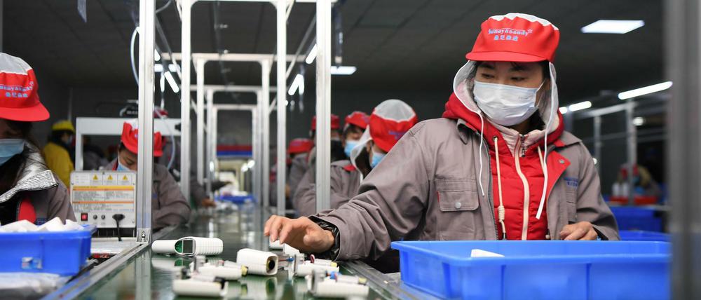 Eine Fabrik in Xiangtan in China: Ausfälle in China bedeuten Lieferengpässe weltweit. 