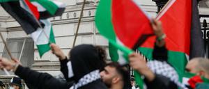 Pro-palästinensische Demonstration im Regierungsviertel in London