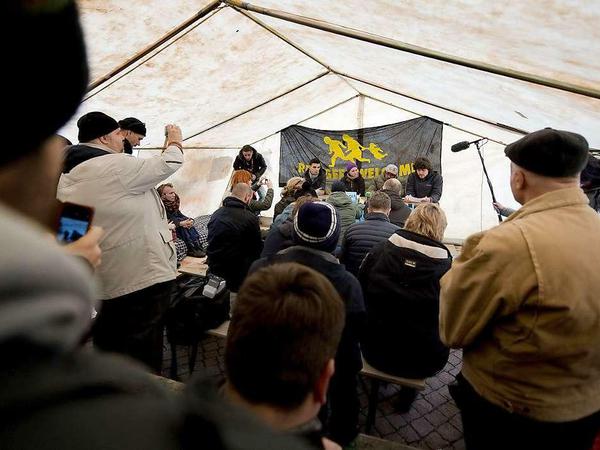 Protestcamp in Dresden: Die Flüchtlinge informieren über ihre Forderungen