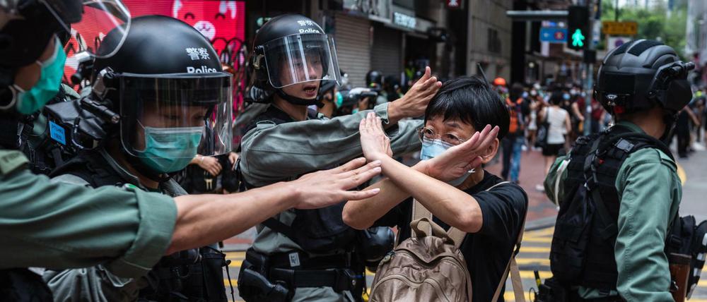 Protest gegen das Sicherheitsgesetzt in Hongkong