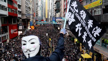 Protest gegen China: Massendemonstrationen für Freiheit und Demokratie in Hongkong