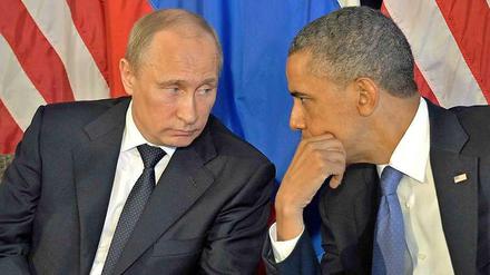Schau mir in die Augen. So innig vereint wird man wohl Russlands Präsidenten Putin und Barack Obama so schnell nicht mehr sehen. 