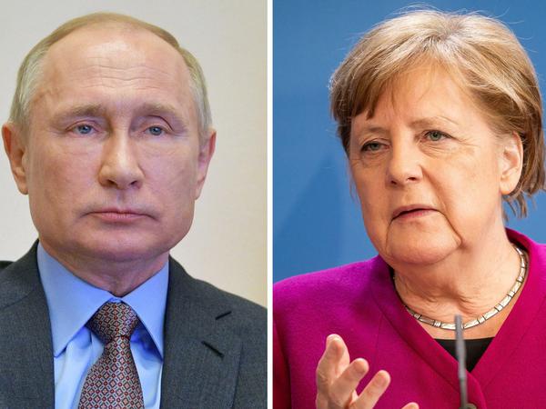 Angela Merkel hat Wladimir Putin in einem Telefonat zur Deeskalation aufgerufen. 