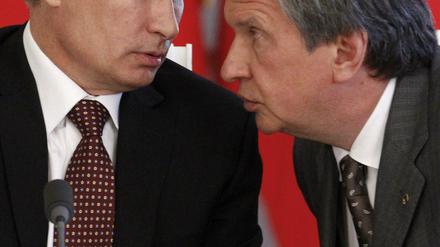 Ein sehr teurer Freund: Wladimir Putin und Rosneft-Chef Igor Setschin