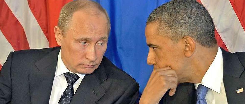 Barack Obama und Wladimir Putin beim G20-Gipfel im Juni 2012.